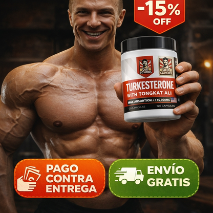 Turkesterone Old School Labs: Gana masa muscular y fuerza sin esteroides.