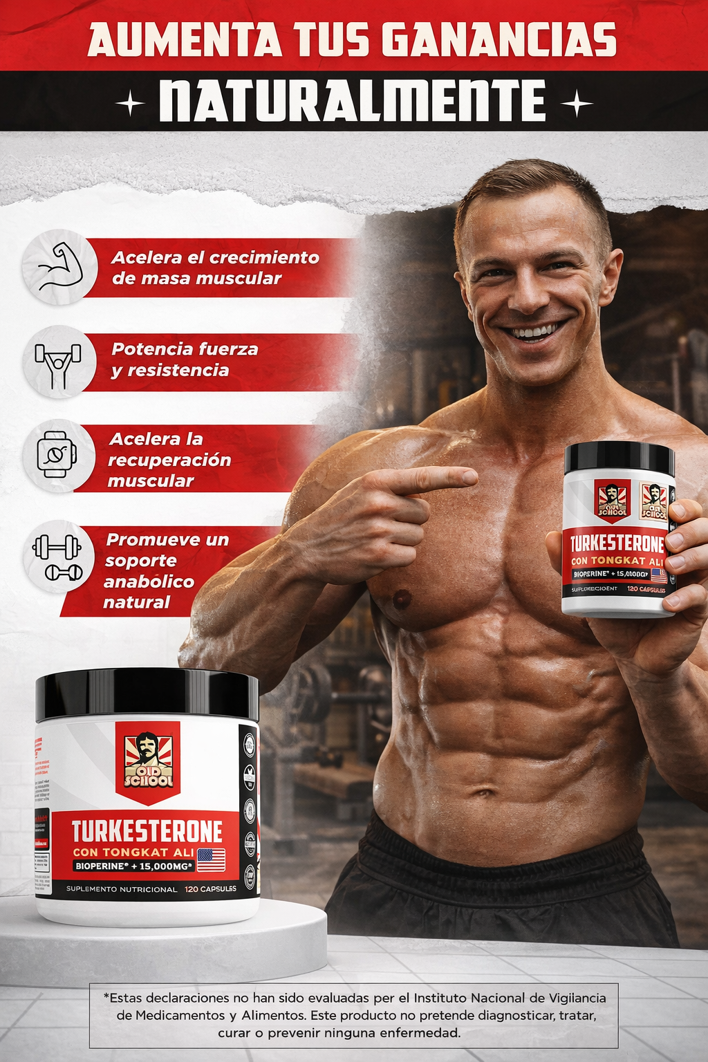 Super combo Creatina mas Turkesterona