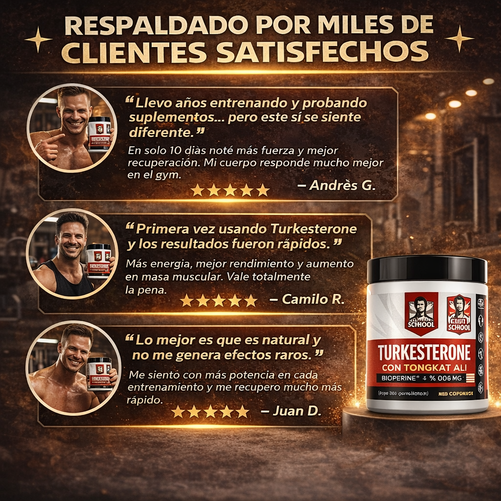 Turkesterone Old School Labs: Gana masa muscular y fuerza sin esteroides.