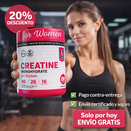 “Creatina Premium para Mujeres – Más Fuerza, Energía y Resultados Reales”