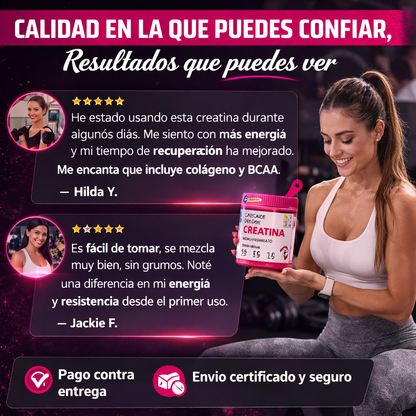 “Creatina Premium para Mujeres y Hombres– Más Fuerza, Energía y Resultados Reales” 2 creatinas para mujer y una para hombre