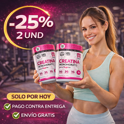 “Creatina Premium para Mujeres – Más Fuerza, Energía y Resultados Reales” * 2 Und