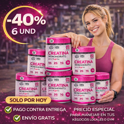 “Creatina Premium para Mujeres – Más Fuerza, Energía y Resultados Reales” * 6 Und