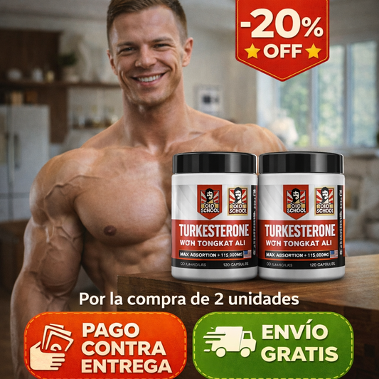 Turkesterone Old School Labs: Gana masa muscular y fuerza sin esteroides. * 2 und