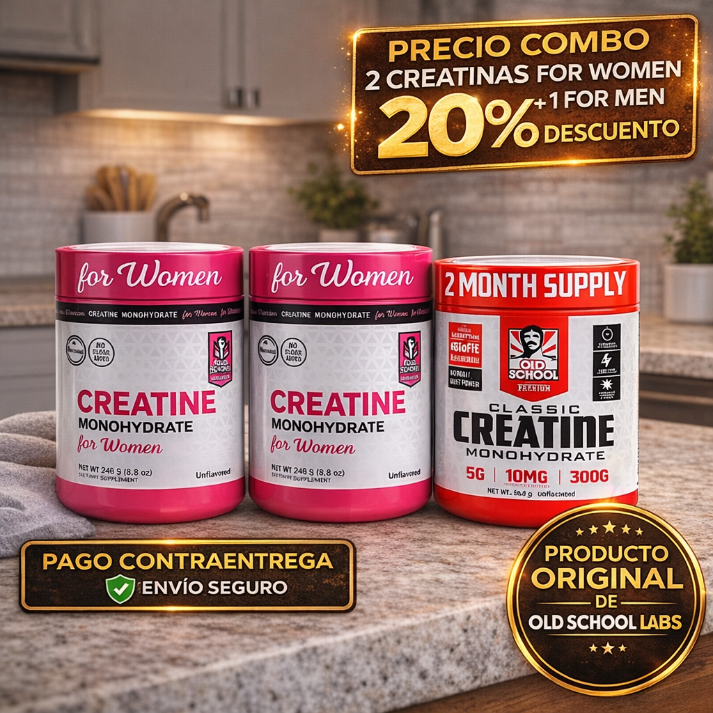 “Creatina Premium para Mujeres y Hombres– Más Fuerza, Energía y Resultados Reales” 2 creatinas para mujer y una para hombre