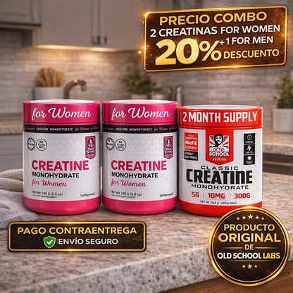 “Creatina Premium para Mujeres y Hombres– Más Fuerza, Energía y Resultados Reales” 2 creatinas para mujer y una para hombre